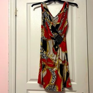 Short Casa Donna Dress. Multi-coloured